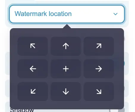 Select the location of the watermark, providing nine precise positioning positions, ImagesTool.com picture watermarking tool